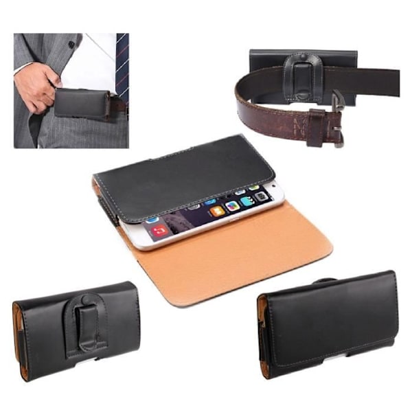 Horisontell Etui Med Clips För Bälte i Slätt Konstläder för Samsung Galaxy Note 10 Lite (2020) > Svart Svart