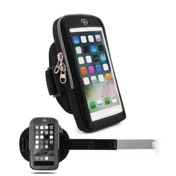 för iPhone 11 Pro Max (2019) Fodral Skal med reflekterande pekskärm Vattentätt armband Sport Fitness Cykelgym - Svart