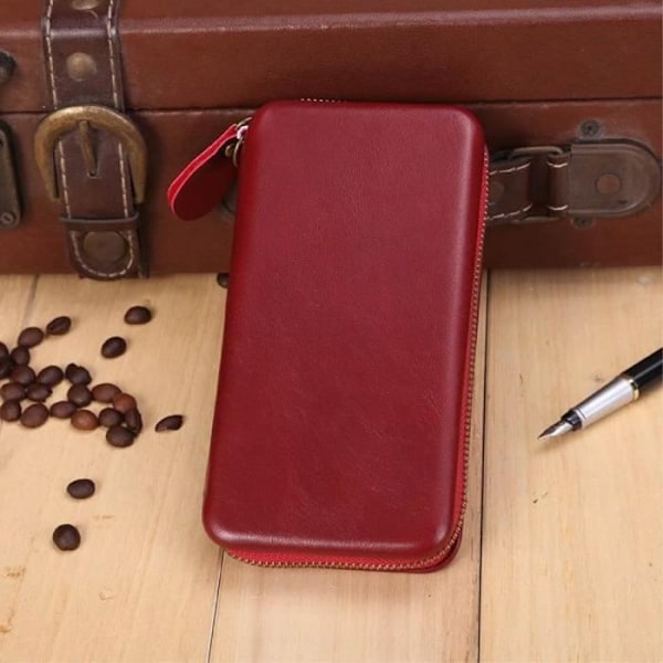 Executive Wallet Case med magnetisk vedhæftning og lynlås lukning til => SPICE SMART FLO EDGE 349, MI-349 >