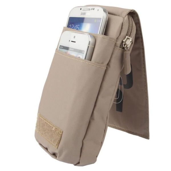 Universell flerfunktionsfodral med flera dragkedjor och en karbinhake för => ASUS ZENFONE 4 MAX ZC554KL >