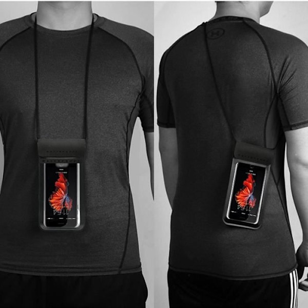 Vattentät undervattensskydd för strand, pool, kajak, dykning, fiske för Samsung Galaxy S9+ - S9 PLUS [6,2"] (2018) > Svart Svart