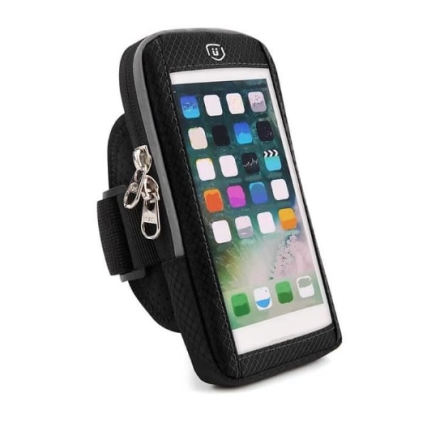 til Plum Compass 2 Vandtæt reflekterende Touch Screen Case Cover til Sport Fitness Cykling Gym Armbånd - Sort sort