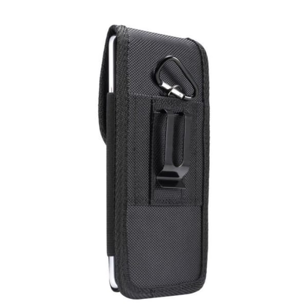 Etui Housse Talje Nylon med Metalclip Ny Business Stil til Oppo R9s Plus CPH1611 (2017) > Sort Svart jag