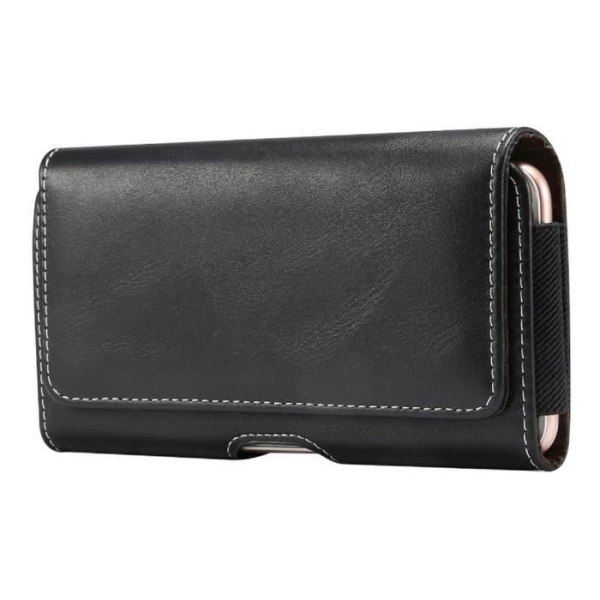Ny design Horisontal Læder Etui med Bælteslynge til BLU G9 (2019) > Sort Svart jag