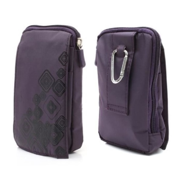 Fleranvändningsuniversell fodral med flera fack, dragkedja och en karbinhake för => PRESTIGIO MUZE B3 > VIOLETT VIOLTT (16 x 9,5 cm)