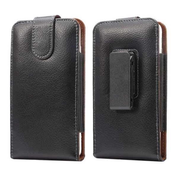 Housse Clip Tilbehør Rotativ 360 Ægte Læder Etui til => GIONEE ELIFE S10B > Sort sort