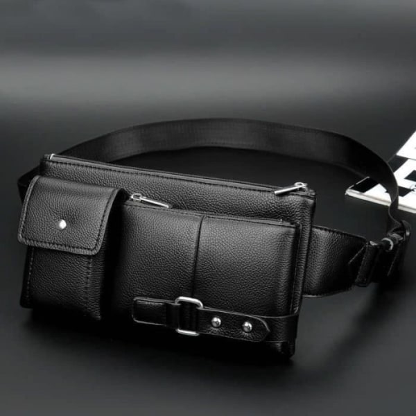 Skulder Fanny Pack til e-bog, tablet til Oukitel U7 > Sort sort