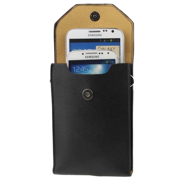 Sac Etui Housse til Tabletter og Smartphone i Universelt Simili-Læder for => QTEK 9090 > Sort sort