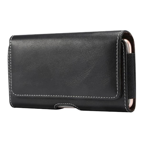 Læder Etui Håndbagage - Tecno - Power 3 Plus - Sort - Bæltesløjfe - Magnetisk Lukning Svart jag