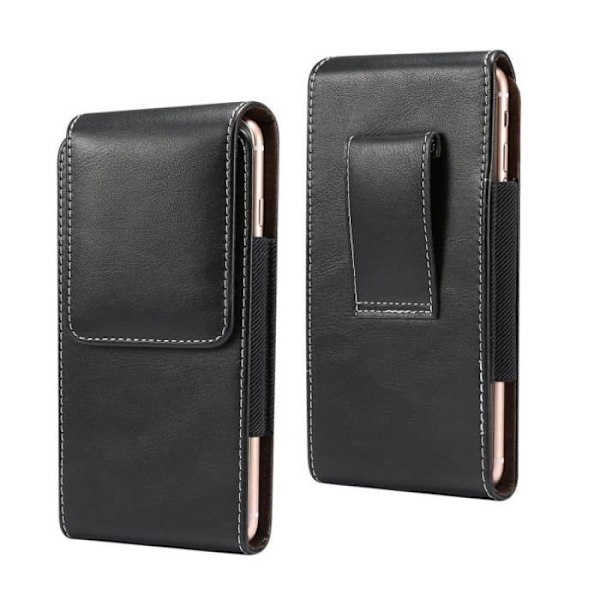 Ny design vertikalt læder etui med bæltestrop til SAMSUNG Galaxy J2 Prime (2019) > Sort Svart jag