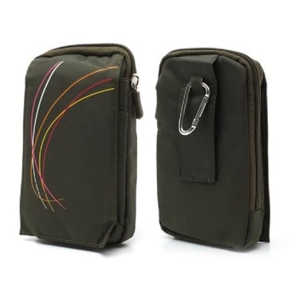 Étui Housse Multiusages - AMIGOO - X15 - Nylon - Grön - Flera Fack GRÖN (16 x 9,5 cm)