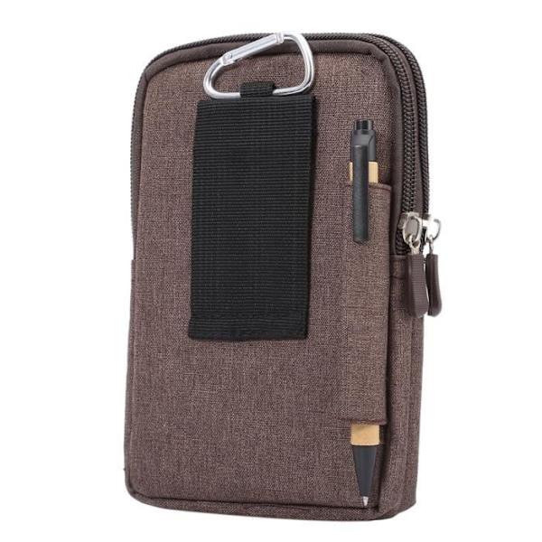 Universell Multiusages Fodral med Flera Fack för => FUJITSU SMARTPHONE ARROWS M03 4G > Brun (17 x 10.5 cm) Brun (17 x 10,5 cm)