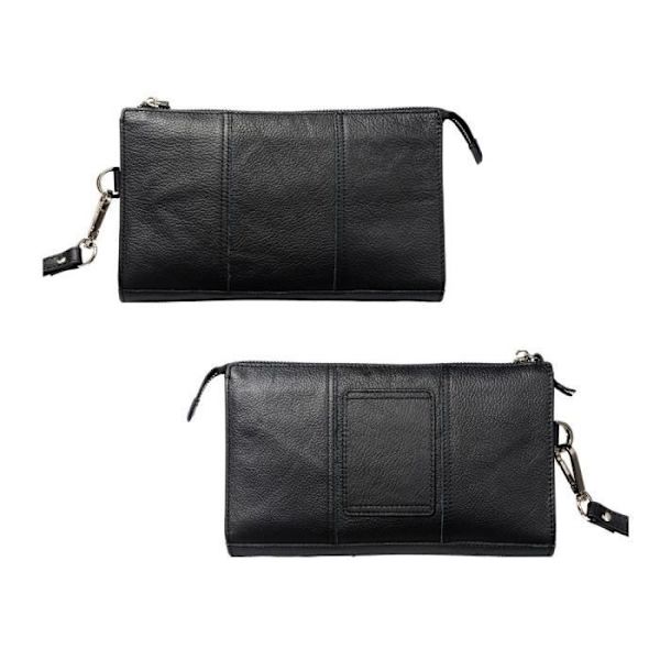 Etui - BEA-FON - S33 - Äkta Läder - Multifunktion - 3 Fack - Svart Svart
