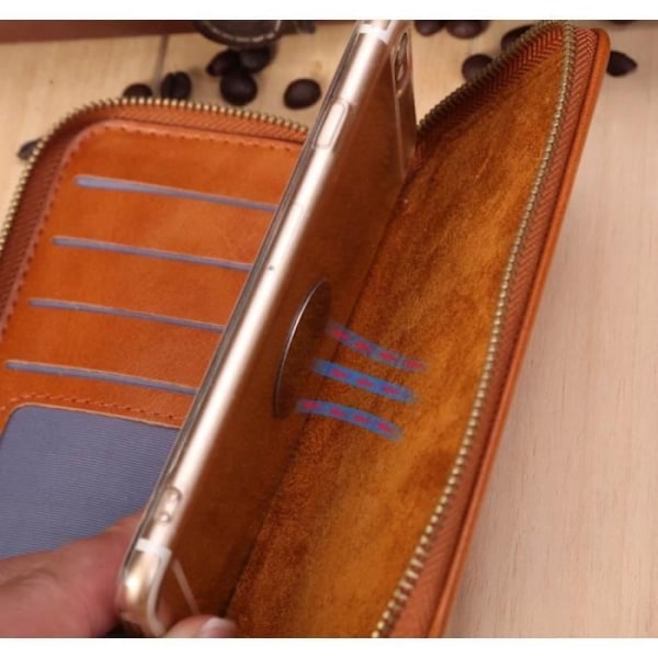 Etui Housse til Portefeuille Eksekutiv med Magnetisk Fastgørelse og Lynlås til => COOLPAD COOL CHANGER S1 > Sort