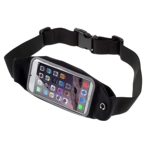 för Intex Aqua Crystal+ reflekterande midjeväska med pekskärm Vattentät Running Walking - Svart Svart