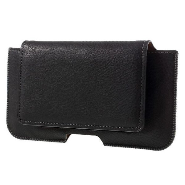Etui Pochette Cas Bälte med Horisontell Klämma med Fack för Kort för Alcatel OT-5020D, OT-5020E, OT-5020W > Svart Svart
