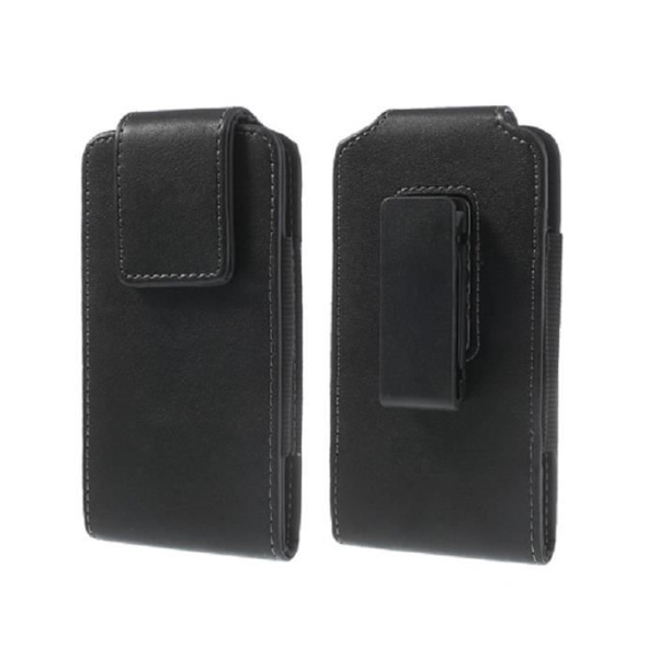 HOUSSE CLIP CEINTUR ROTATIV 360 ETUI I PU MJUKT MED MAGNETISK STÄNGNING FÖR => SAMSUNG GALAXY A8 DUOS > SVART