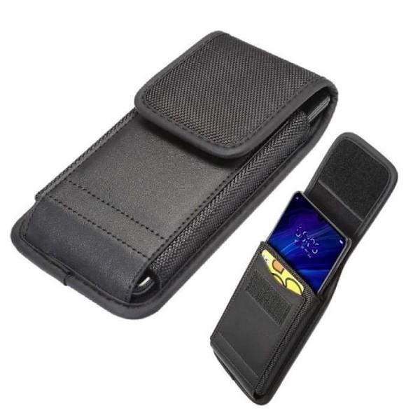 Smartphone Etui - Qihoo - 360 Phone N6 Pro 1801-A01 - Læder og Nylon - Bælteetui - Sort sort