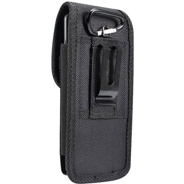 til Samsung Galaxy A32 4G (2021) Lodret bæltetaske Cover Læder Nylon - Sort Svart