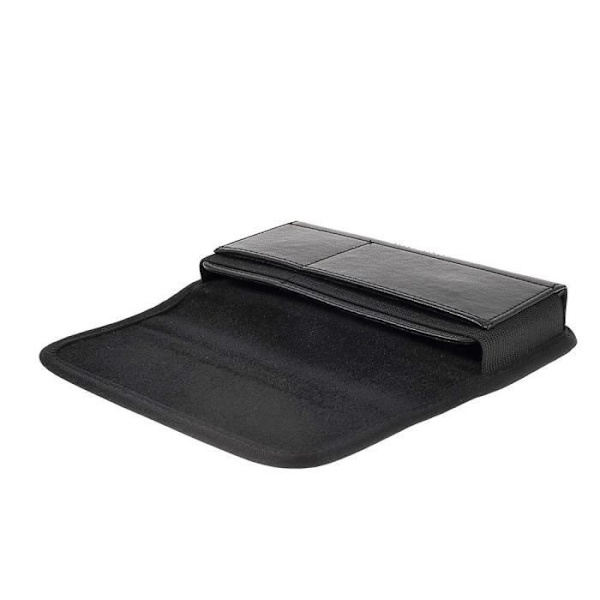 Metallic Horizontal Clip Belt Holster Case with Textile and Leather Card Holder for TECNO Camon 16s (2020) > Black sort