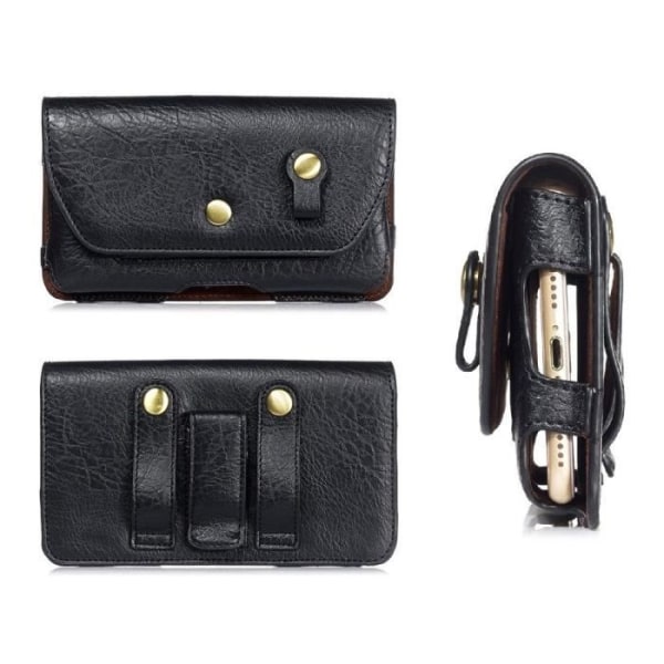 Clip för Horisontell Rem - E&L - D63 - Läder - Svart - Elegant Design Svart jag