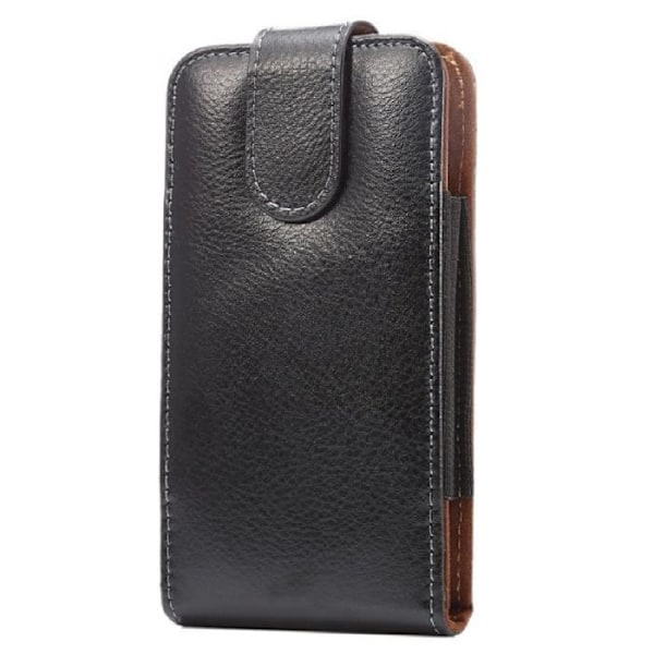 Housse Clip Ceinture Rotativ 360 Ægte Læder Etui til => ALCATEL ONE TOUCH HERO > Sort sort