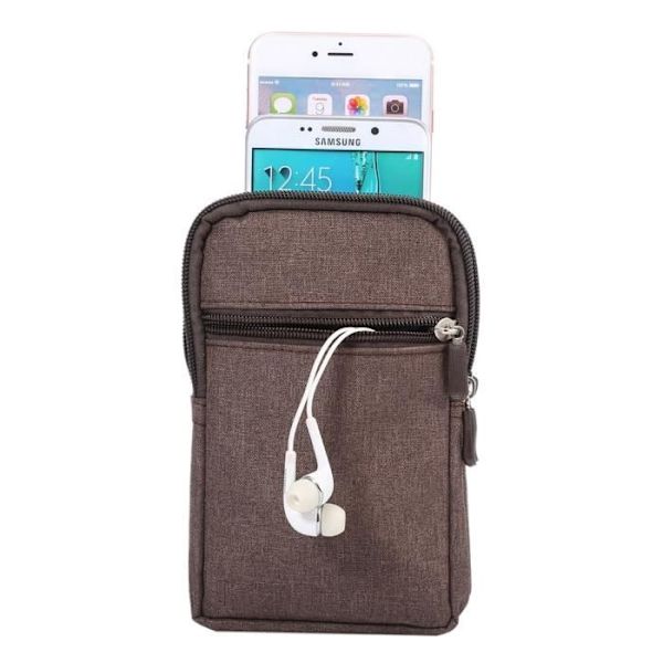 Universell Multiusages Fodral med Flera Fack för => FUJITSU SMARTPHONE ARROWS M03 4G > Brun (17 x 10.5 cm) Brun (17 x 10,5 cm)