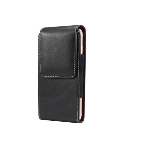 Ny design vertikal läderfodral med bältesklämma för Tecno Mobile Spark 6 (2020) > Svart Svart jag