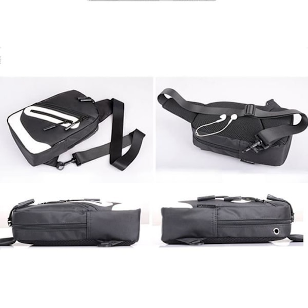 Rygsæk skuldertaske i nylon kompatibel med e-bog, tablet og til Allview H3 Join > Sort Svart