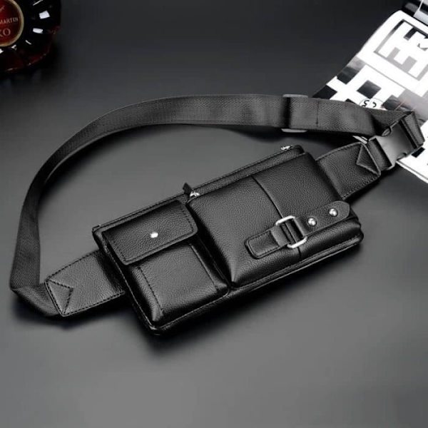 Saddle Bag Shoulder - SAMSUNG - Galaxy J4+ - Black - Compatible with Tablets - Synthetic Leather Svart
