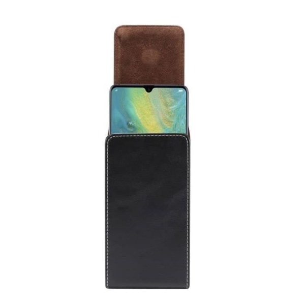 Ny design vertikalt läderfodral med bältesögla för QiKU Phone 360 N5S > Svart