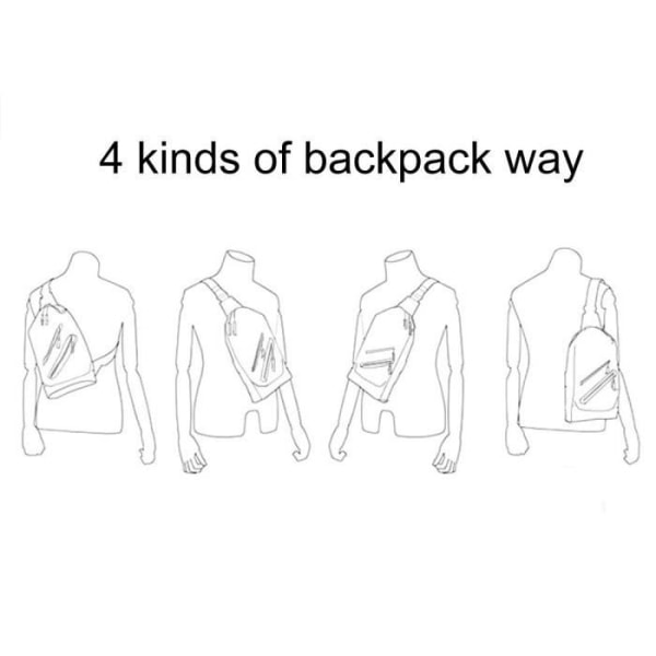 Ryggsäck Crossbody Nylon kompatibel med Ebook, Tablet och för UMIDIGI Power 3 (2019) > Svart Svart