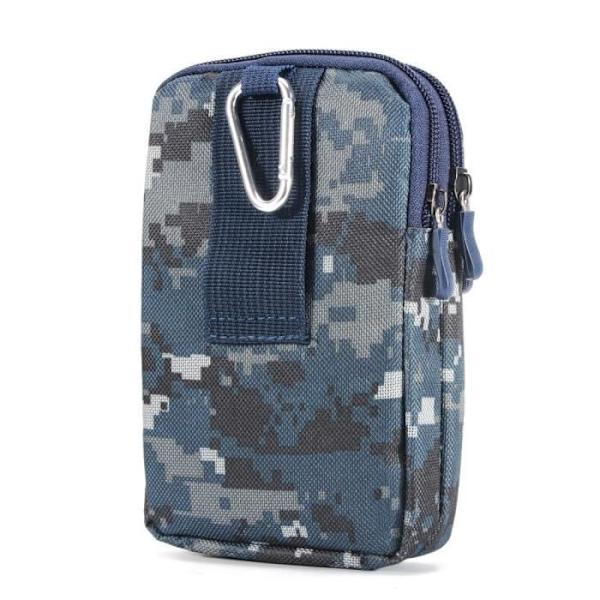Kamerafodral Camo Multifunktionell Bältesväska Militär Flotta för Samsung Galaxy Z Flip (2020) > Blå (17.5 x 10 cm) Blå (17,5 x 10 cm)