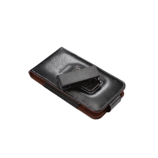 Housse Clip Bælte Rotativ 360 Ægte Læderetui med Magnetlås til ZTE Blade V6 Plus > Sort sort