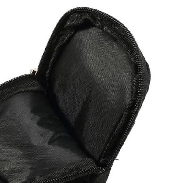 Universell flerfunktionsfodral Flera dragkedjeförsedda fack och en karbinhake för => ALCATEL ONE TOUCH 2012 DUAL > SVART XL (16,5 X 10 cm)