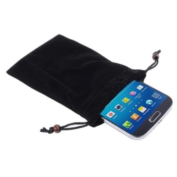 Étui Housse - Qilive - Smartphone Q4 5.5 - Tyg Flanell - Svart - Mjuk Svart