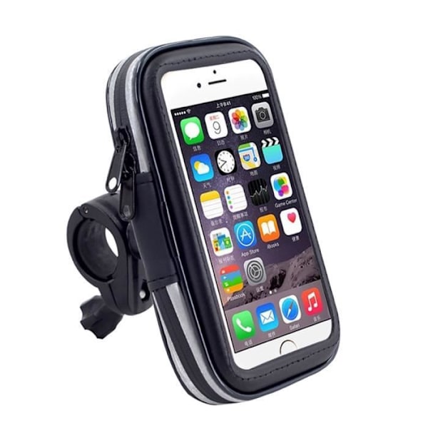 Stöd för telefon - PIONEER - C1 - Vattentät - Rotera 360 - Styre 21-30 mm Svart