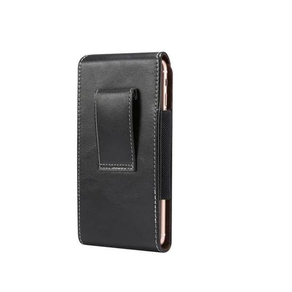 Bältesfodral - HAWEEL - Doogee Note 58 Pro (2025) - Syntetiskt läder - Magnetstängning & karbinhake - Repellerande foder Svart