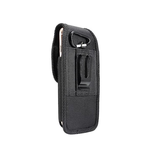 til GiONEE W919 Lodret bæltetaske Cover Læder Nylon - Sort sort