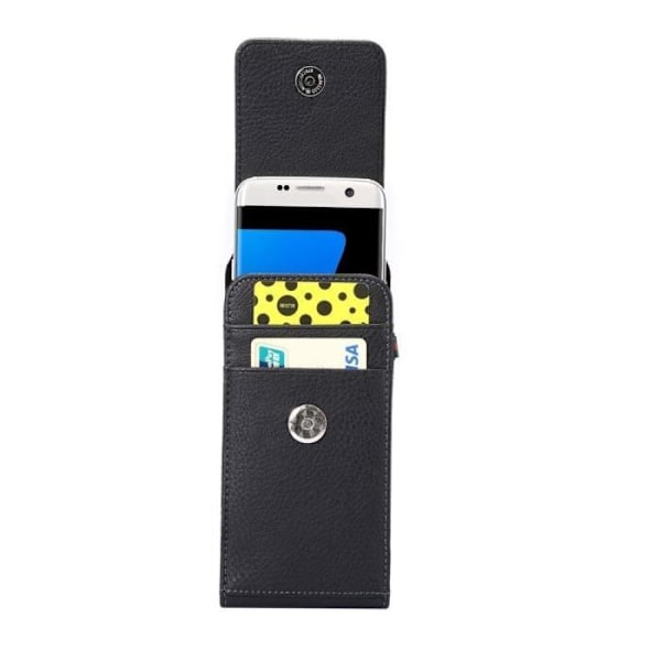 Hus til kort med roterende 360 graders clips til bælte, magnetisk lukning til Motorola Moto Z Droid Edition X > Sort sort