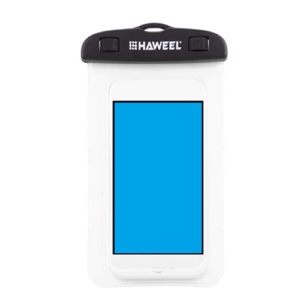 för Sharp Simple Smartphone 6 (2022) Universal skyddsfodral 30M vattentät strand - svart Transparent