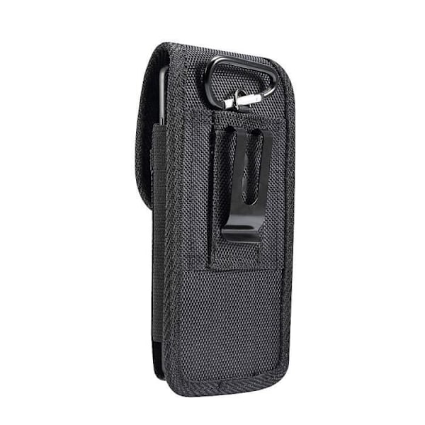 til Samsung Galaxy A2 Core (2019) Lodret bæltetaske Cover Læder Nylon - Sort sort