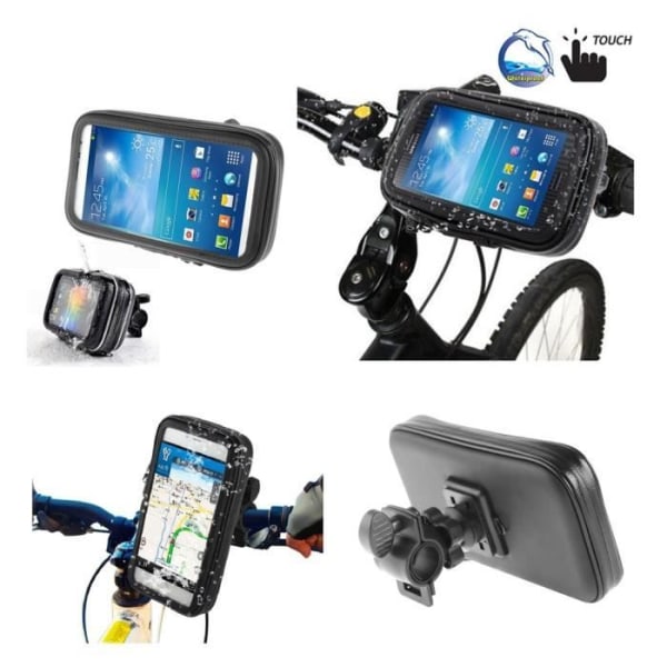 Professionellt stöd för cykelhandtag och vattentät 360 roterande motorcykel => JIAYU G4 TURBO > Svart