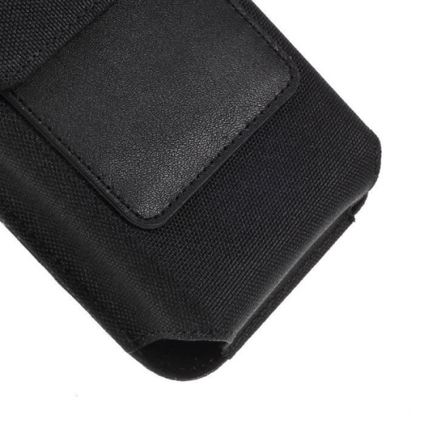 Vertikal hölsterskydd Metallklämma Bältesklämma i textil och läder med korthållare för Homtom HT8 &gt; Svart