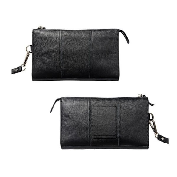Etui til Håndtaske i Ægte Læder med Nyt Design til LG F460, LG G3 PRIME, LG G3 CAT.6 > Sort sort