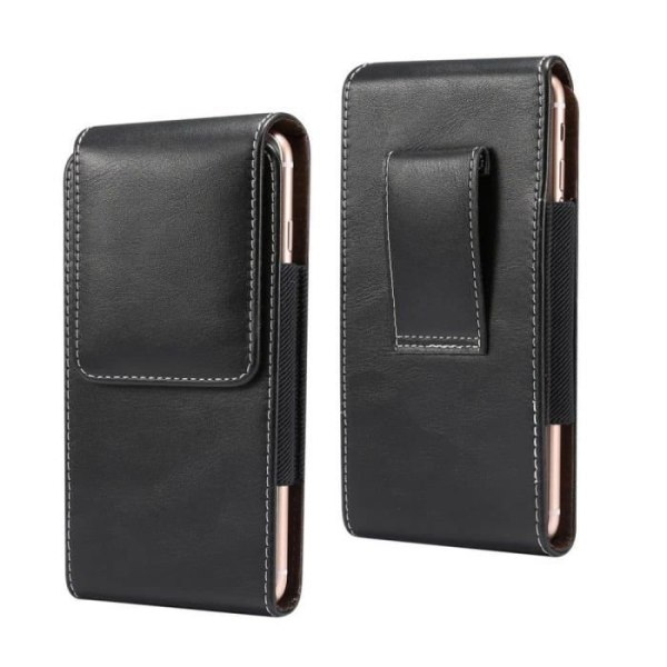 Vertikal Læder Etui Cover - Haier - G8 - Sort - Magnetlukning - Vandafvisende Svart jag