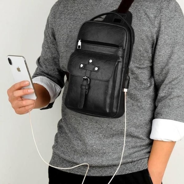 Ryggsäck Sn crossbody-väska kompatibel med e-bok, surfplatta och för Nodis ND-471 > Svart Svart