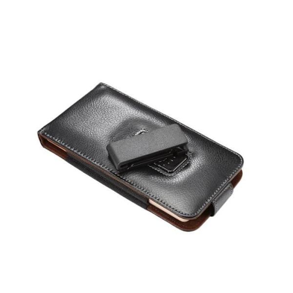 Housse Clip Remlænder Rotérbar 360 Ægte Læder Original Magnetisk Lukning til TECNO Camon 15 Premier (2020) > Sort sort