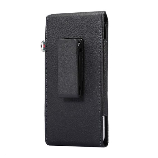 Housse Porte-cartes - TELEFUNKEN - LIVE TL3 - Syntetisk læder - Rotérbar 360 bælteklips - Sort sort
