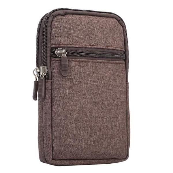 Universell Multiusages Fodral med Flera Fack för => FUJITSU SMARTPHONE ARROWS M03 4G > Brun (17 x 10.5 cm) Brun (17 x 10,5 cm)
